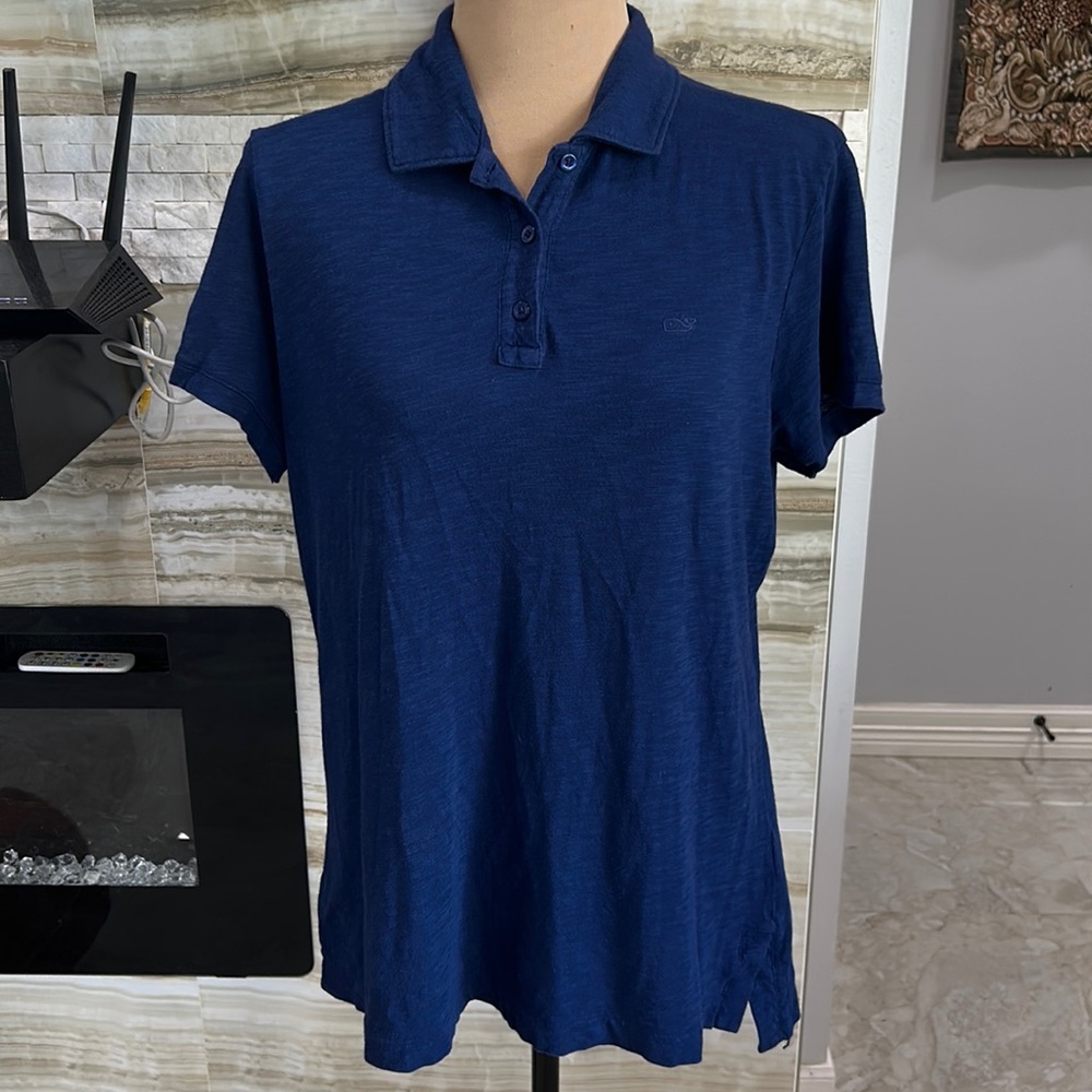 Vineyard vines blue polo shirt size medium (235)